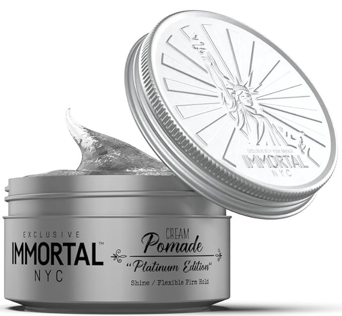 Immortal NYC Hair Styling Cream Pomade Platinum Edition